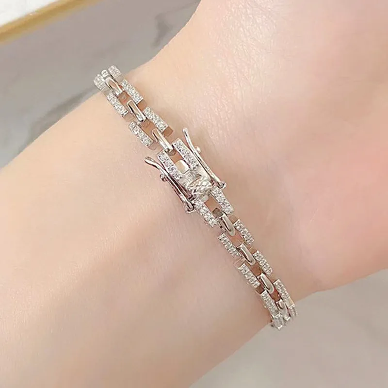 JewelryBracelets Knobspin 100% 925 STERLING Silver Luxury Designer Love Bracelets For Women Accessoires de mariage Adolescents Fine Bijoux