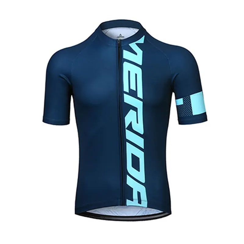 Maillot de cyclisme à manches courtes pour hommes de l'équipe MERIDA Maillot de vélo de course Chemises de vélo Hauts d'été Respirant Sports de plein air Maillot Y22091301