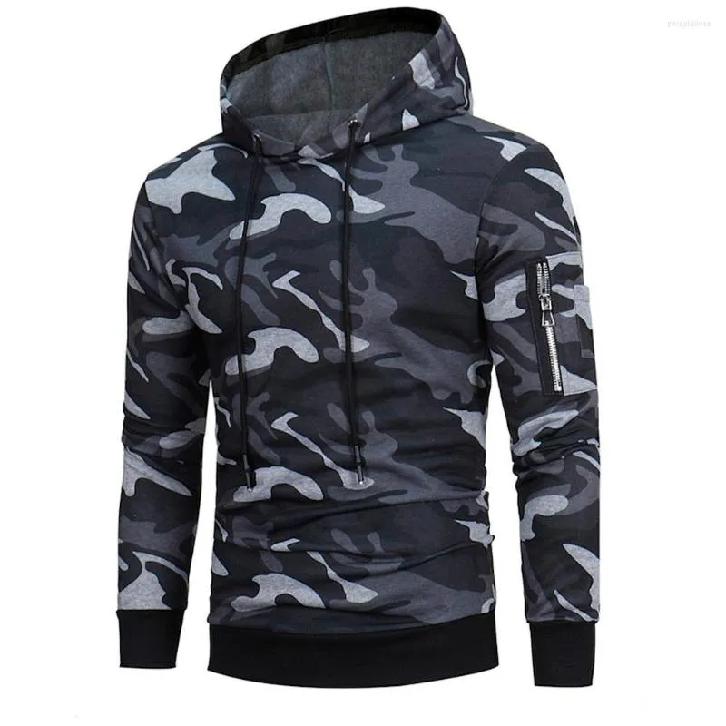 Felpe con cappuccio da uomo Mens Camouflage 2022 stile militare felpa con cappuccio manica lunga sport top per uomo autunno vestiti slim Ropa Hombre