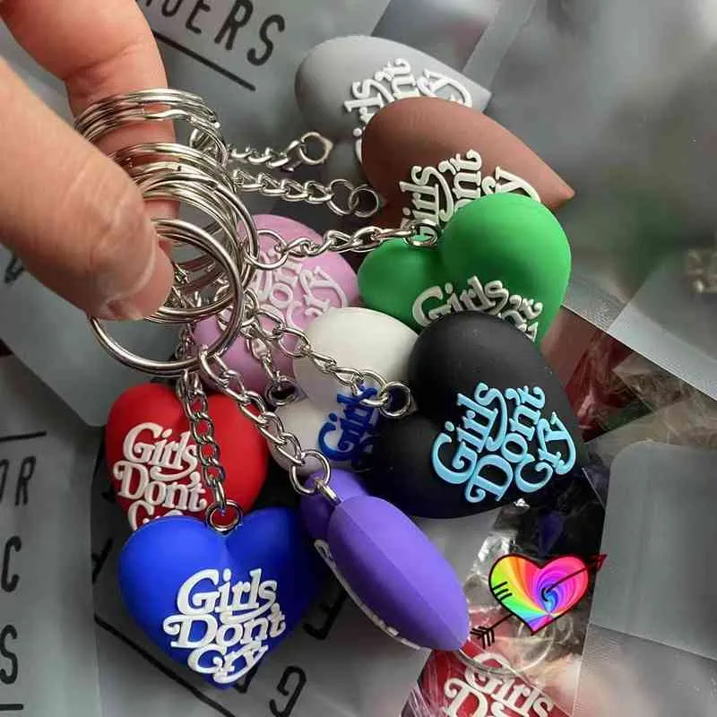 2022 Multicolor Heart Dont Cry Heart Keychain Human Made 2022 Multicolor Heart Dont Cry Heart Keychain Human Made