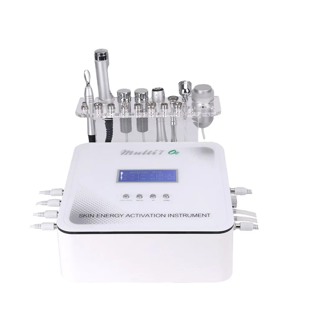 Multi-Functional Beauty Equipment 7 In 1 Needle Free Mesotherapy Electroporation Machine Bipolar RF Skin Lift Micro Derma Pen for Ance Treat