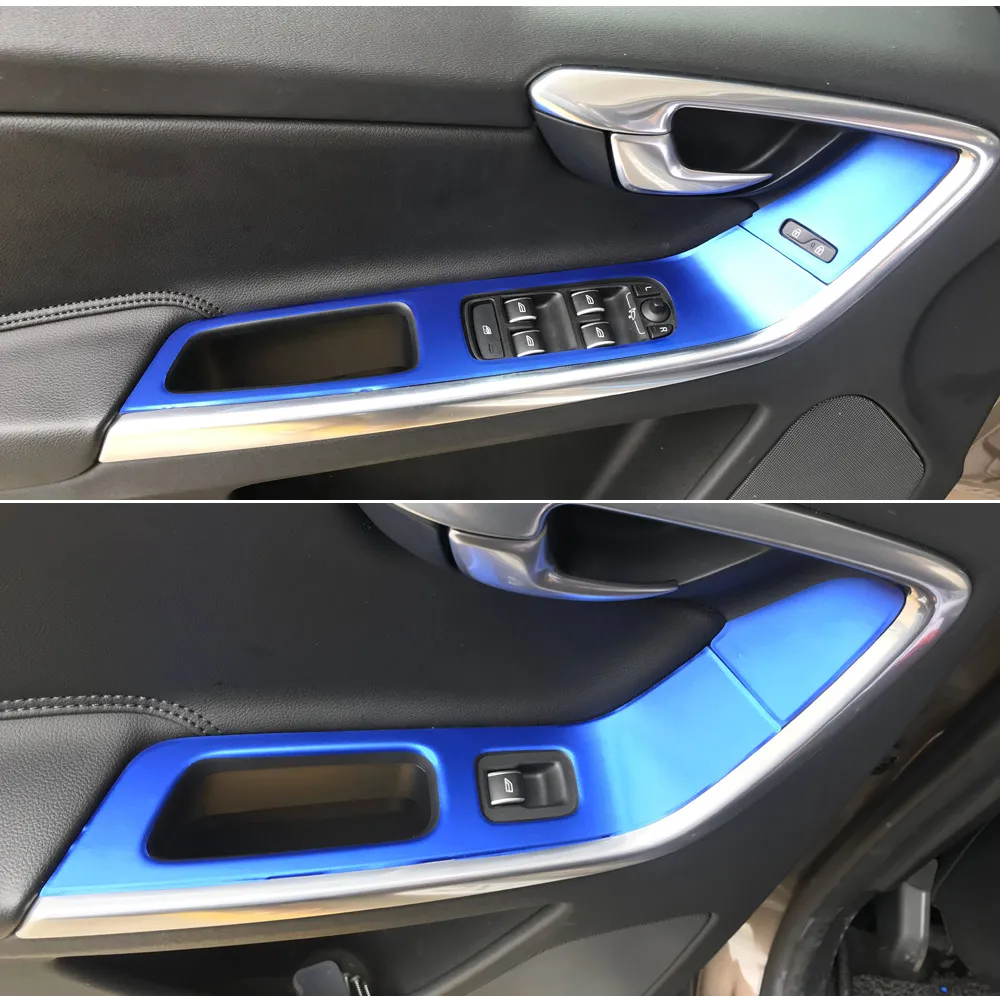 Kit Habillage Intérieur En Acier Inoxydable Pour Volvo XC60 (2009-2017) - 6 Pièces Pour Console, Sorties D'air, Bouton Démarrage