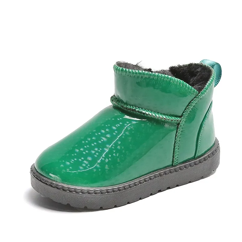 Laarzen cuzullaa winter kinderen meisjes warme pluche voering slip-on sneeuwlaarzen katoenen schoenen voor kinderen mode enkel laarzen maat 21-38 220913