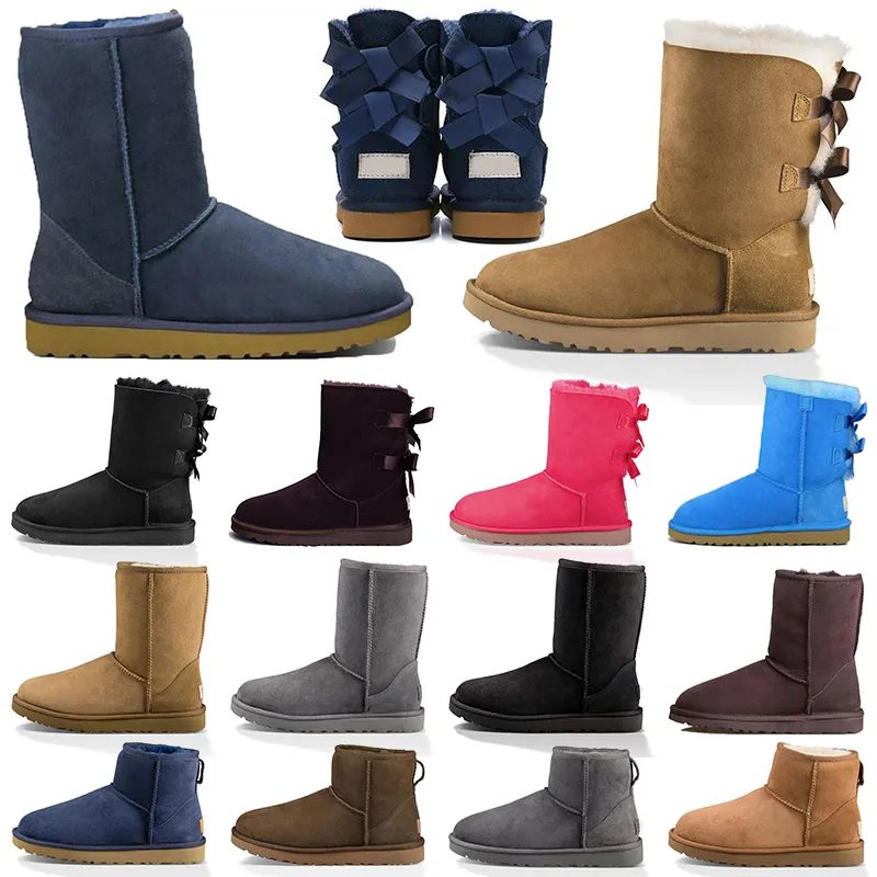 2022 Australië Australian Warm Boots Dames WGGMINI Half Snow Boot USA GS 585401 Winter Full Fur Fluffy Fruty Furry Satin Enkle Boots Booties Slippers Dames Maat EUR 36-41