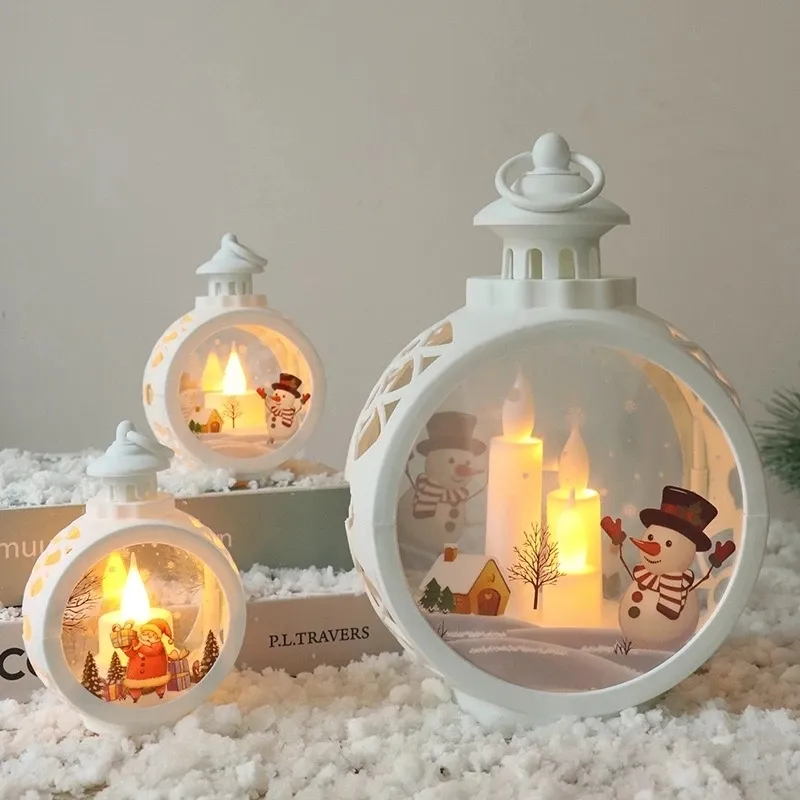 Kerst decoraties Navidad Merry Decor voor Home Santa Claus Snowman Lantern Light Tree Kerstmis Geschenken Jaar 2023 220912