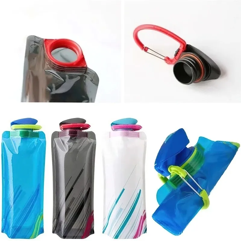 Butelki z wodą przenośne składane sportowe torby wodne ultralight Duckbill składane zjeżdżalnie torba miękka kolba butelka na zewnątrz kemping wody kempingowe wiadra