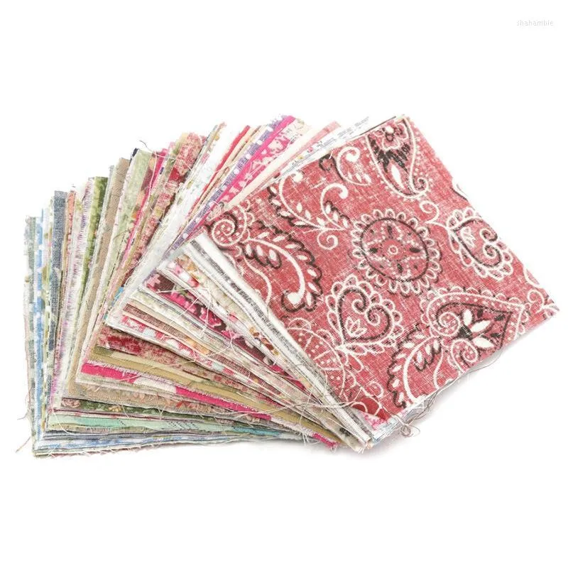 Clothing Fabric 100Pcs 10x10cm Square Floral Cotton Patchwork Cloth For DIY Craft Sewing