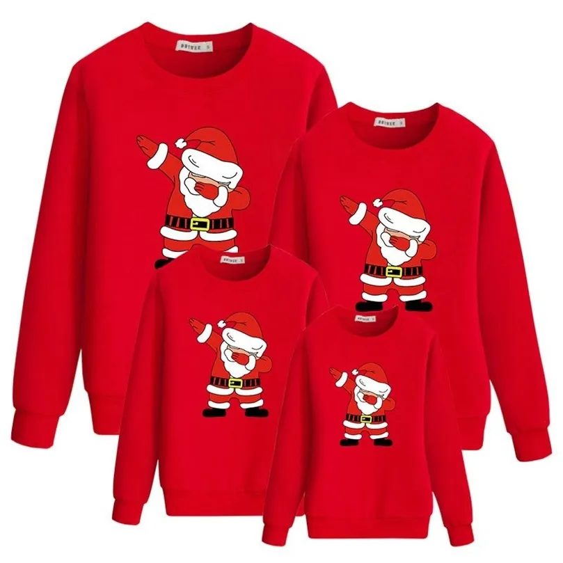 Abiti coordinati per la famiglia Jersey Navidad Familia Simpatico cervo Stampa Pijama Spesso Maglioni natalizi per la famiglia Look anno Maglione natalizio per la famiglia abbinato 220913