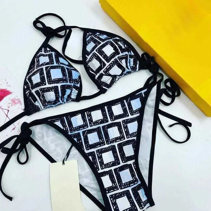 Kadın mayo mayoları bikini klasik f2 mektup baskılı bra bodysuit bikinis yaz mayo bir iki parçalı plaj tasarımcısı takım elbise