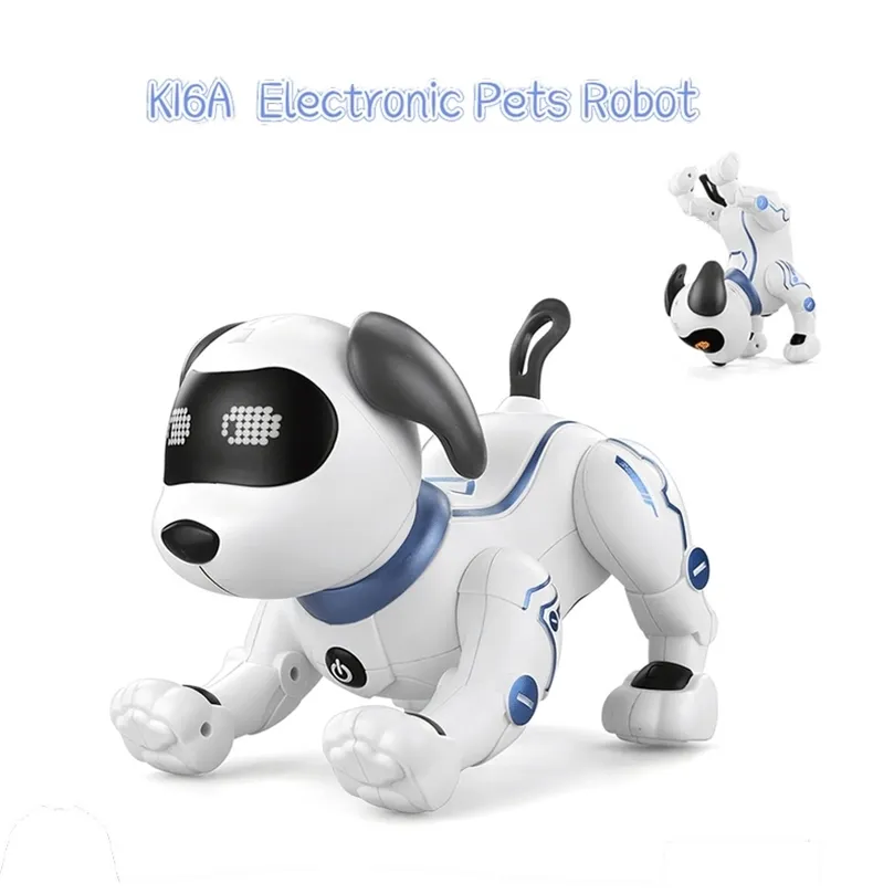 Electricrc Animals Le Neng Toys K16A Electronic Animal Pets Robot Dog Rc kaskader voice polecenie programowalne muzyczne zabawka dla dzieci Toys Prezent 220913