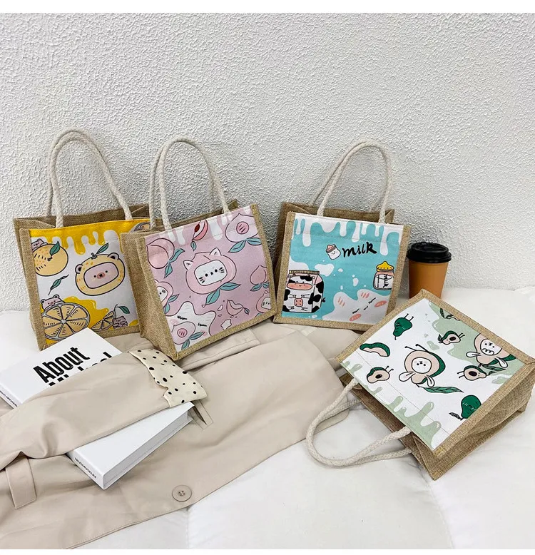 HBP Shoulder Bags Summer small fresh cute cartoon handbag Japanese simple literary girl lunch bag student class hand bag