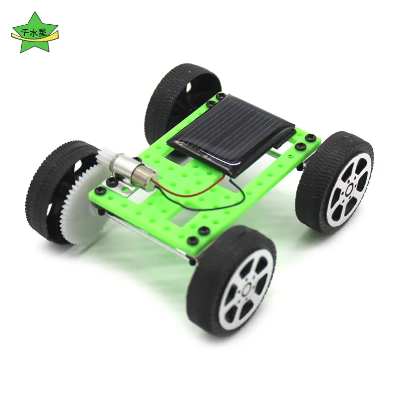 Wholesale MINIFRUT Green Mini Solar Powered Toy DIY Car Kit