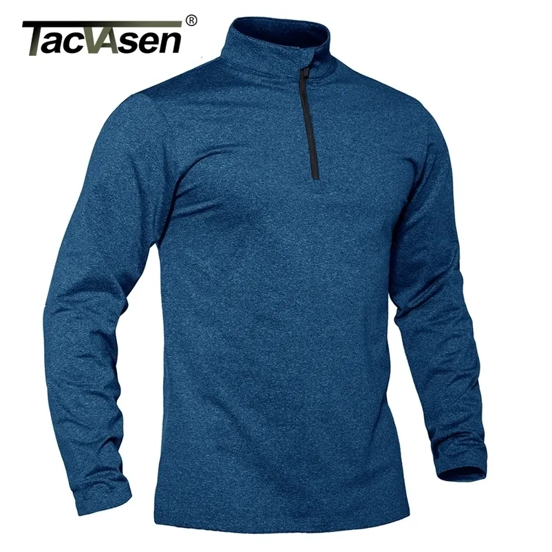 الرجال tshirts tacvasen Springfall Sports Sports سترة 14 سحاب قمم تنفس الصالة الرياضية الجري tirt pullover الذكور Activewear 220913