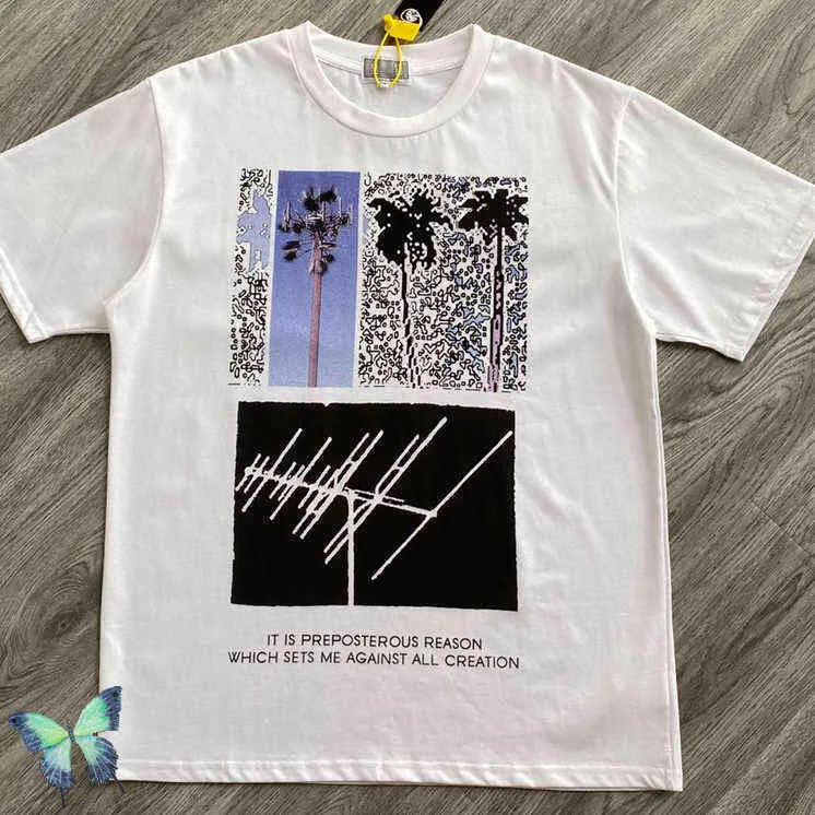 Mäns T-shirts Cav Empt 100% bomull av hög kvalitet får antenn c.e cavempt t coconut trädtryck