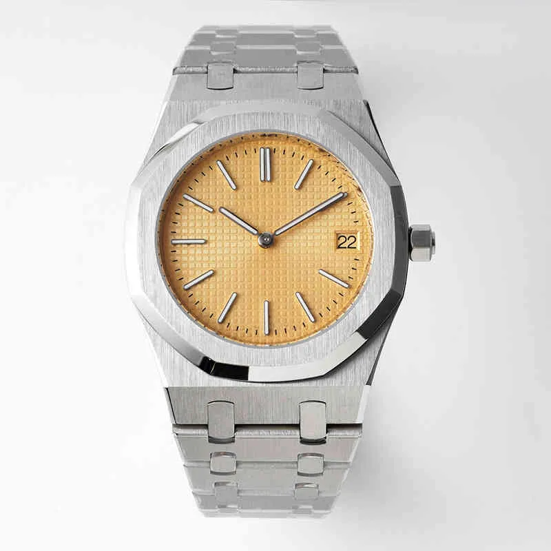 남성 시계 자동 기계식 시계 39mm 팔각형 베젤 방수 패션 비즈니스 손목 시계 Montre de Luxe