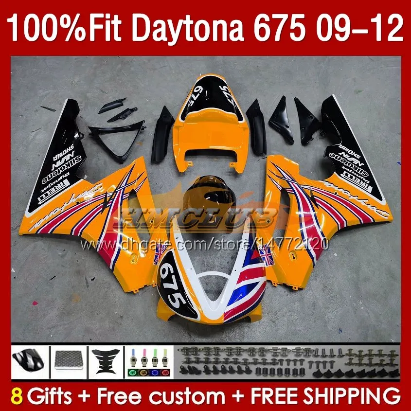 Daytona 675 675R 2009-2012 09 12 Bodywork 150NO.126 Daytona675 2009 20112010 2011 Body Daytona 675 R 09 10 11 12 INGROCLES MOLD FAIRLING ORANGE STOCK