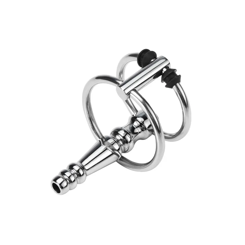 Male Chastity Devices Urethral Dilatation Penis ring Penis Stimulation Horse Eye Stick Silver Urethrals Metal Catheters Anal Beads For Mal