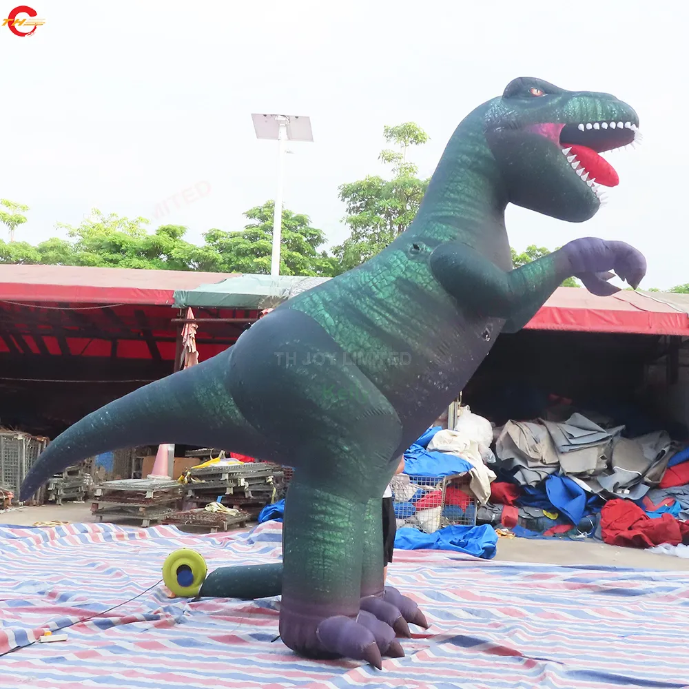 Activités de plein air de bateau bande dessinée gonflable géante extérieure de dinosaure d'animal jurassique de taille 6m pour la publicité