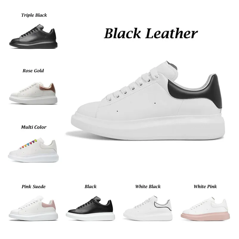 2022 Designer Luxuy Shoe macqueen Women Oversized Sneaker Flat Sneakers White Black Classic Suede Velvet Leather Flats Platform Mens Espadrille Casual Shoes