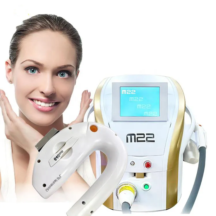 직접 효과 IPL 영구 제모 기계 M22 여드름 혈관 치료 안료 요법 피부 회춘 흰색 조임