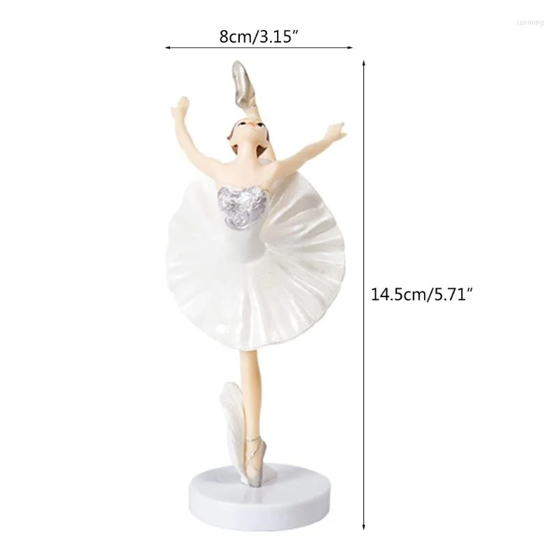 Feestelijke benodigdheden 6 stuks miniatuur beeldje balletdanser cake topper voor doe -het -zelf decoratie verjaardagsfeestje decor accessoires