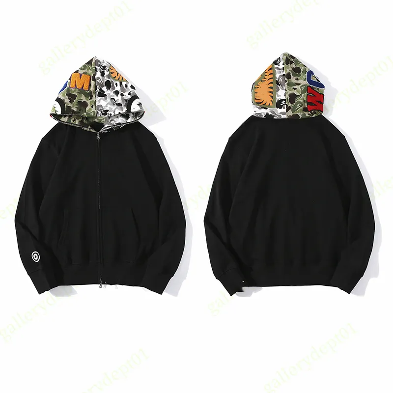 2023 Mens Hoodie Designer Hoodies Shark Color Stitching Fake Zipper Pattern Women Sweatshirts Reverse The Letters Sweaters Tie Dye Hoody Hoodys M 3XL From 28 6 DHgate