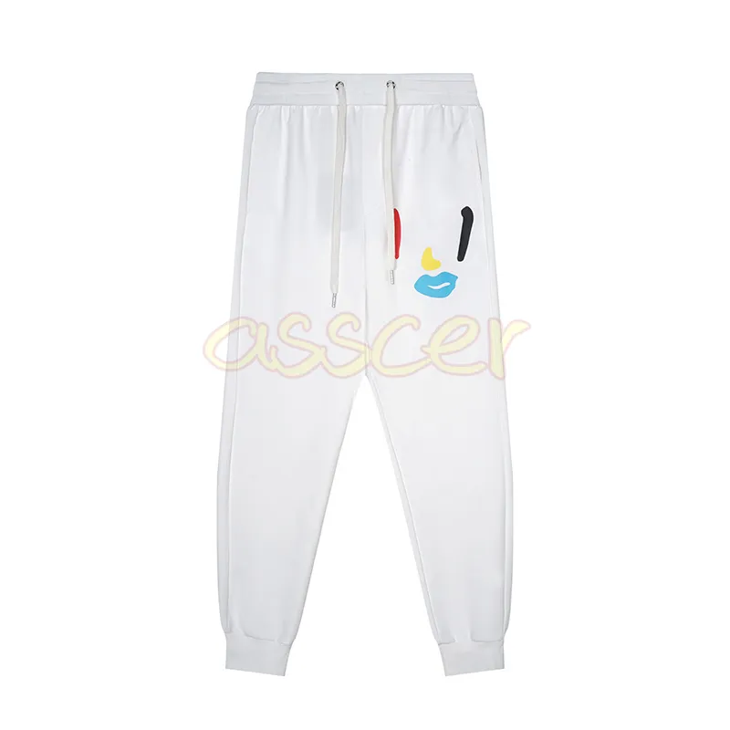 Mens Fashion Brand Casual Pants Fitness Women Sportswear Print Bottoms Skinny Sweatpants Trousers Asian Size M-2XL