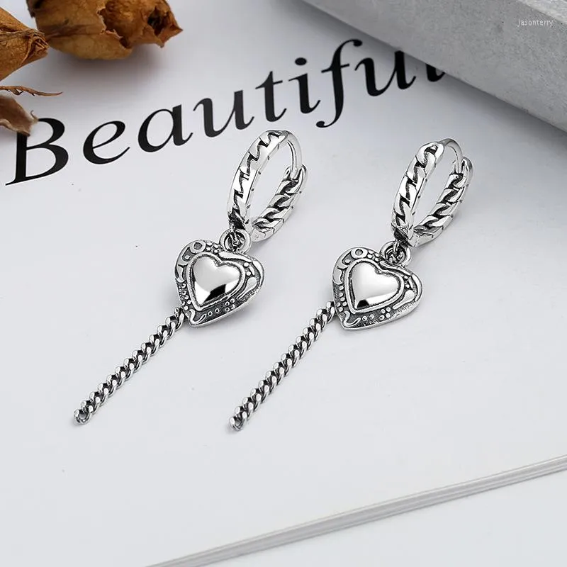 Boucles d'oreilles pendantes FANRU 925 bijoux en argent pour femmes tendance Version coréenne de chaîne d'amour gland longue vente