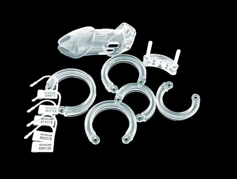 rings Sex Toys Small/Standard Male Device with 5 Size Rings Brass Lock Locking Number Tags Chastity Cage_voghion.com