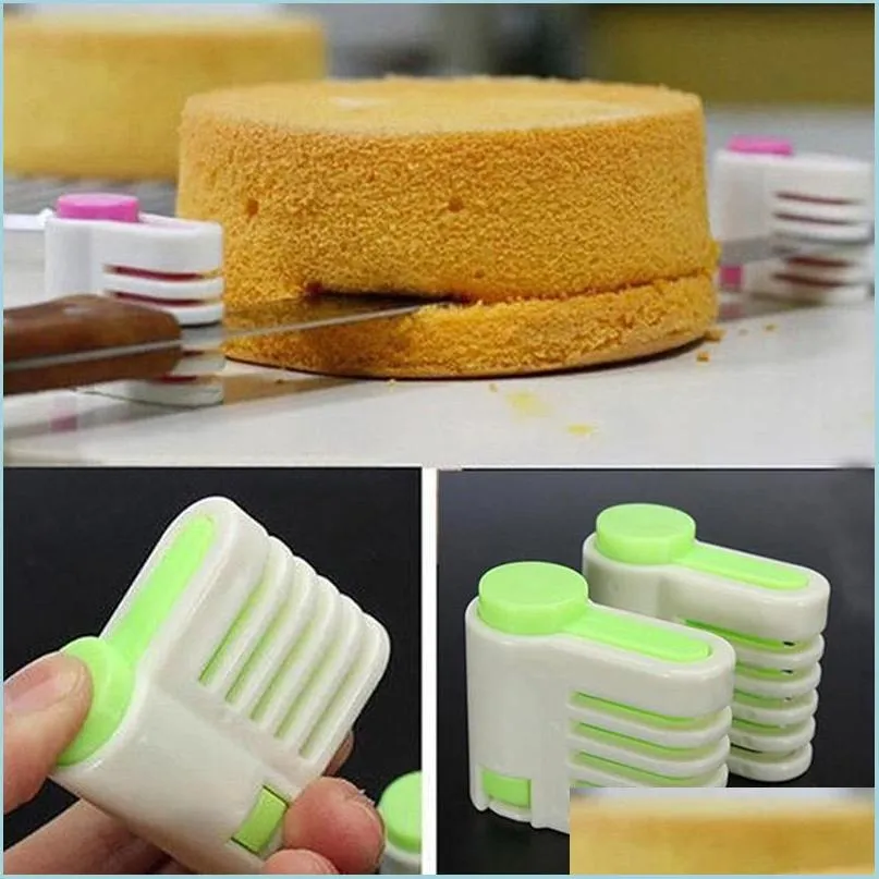 أدوات الكيك DIY CAKE SLICERS 5 LAYERS PIE SLICER SHOPER CUTTER CUTTER CUTTER BREAD TOUND TOOL