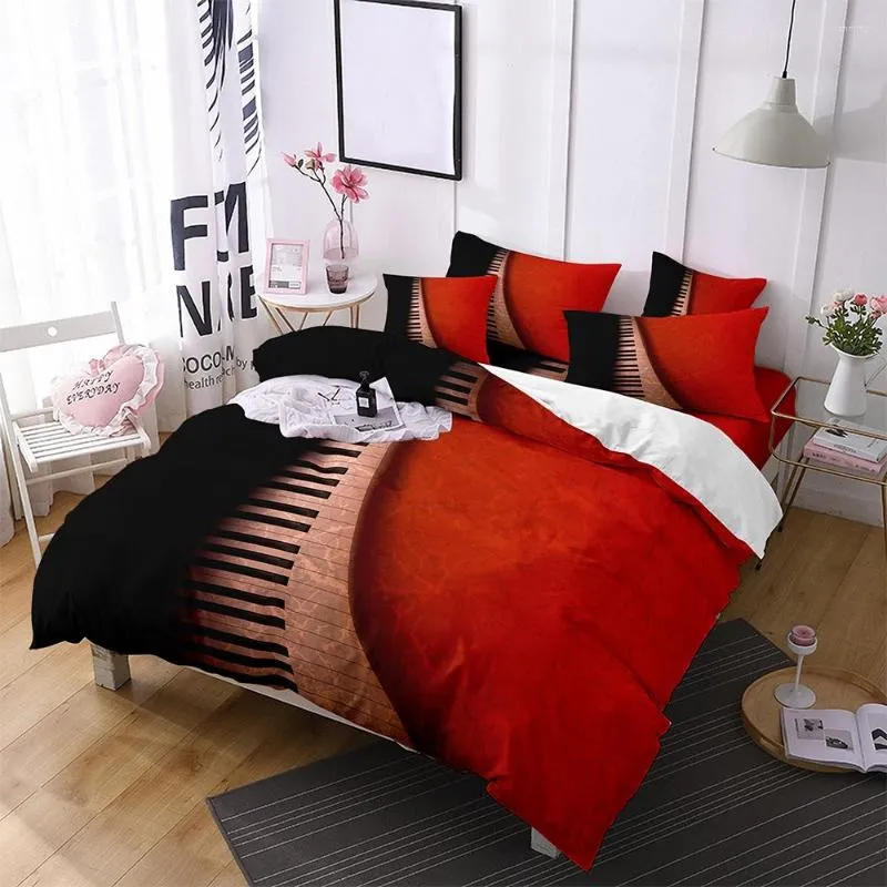 Bedding Sets Evich Polyester Modern Set Of Guitar Notes Series For Spring Autumn Multi Size Quilt Cover And Pillowcase Bedclothes