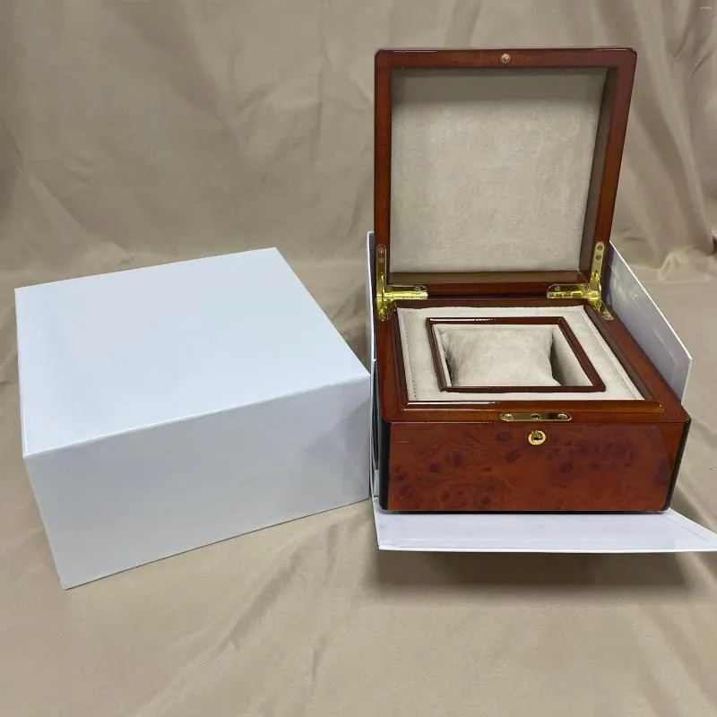 Watch Boxes Factory Outlet Brown mit OMG Original hölzerne BG Box Papers Card Can Watch Geschenkkoffer anpassen