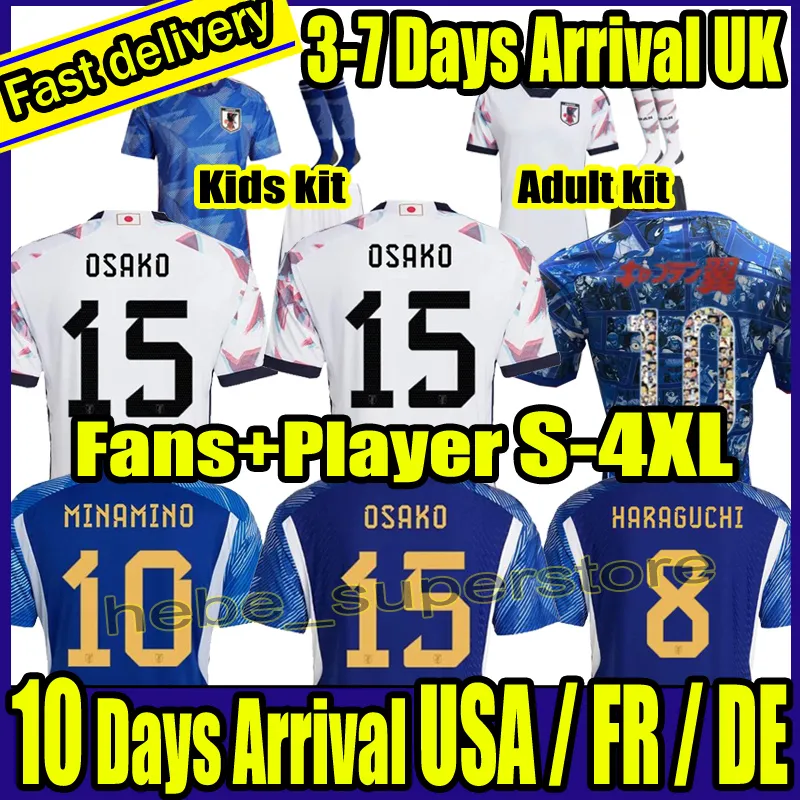 S 4XL Japan 2022 Soccer Jersey Home Away MINAMINO OSAKO NAGATOMO