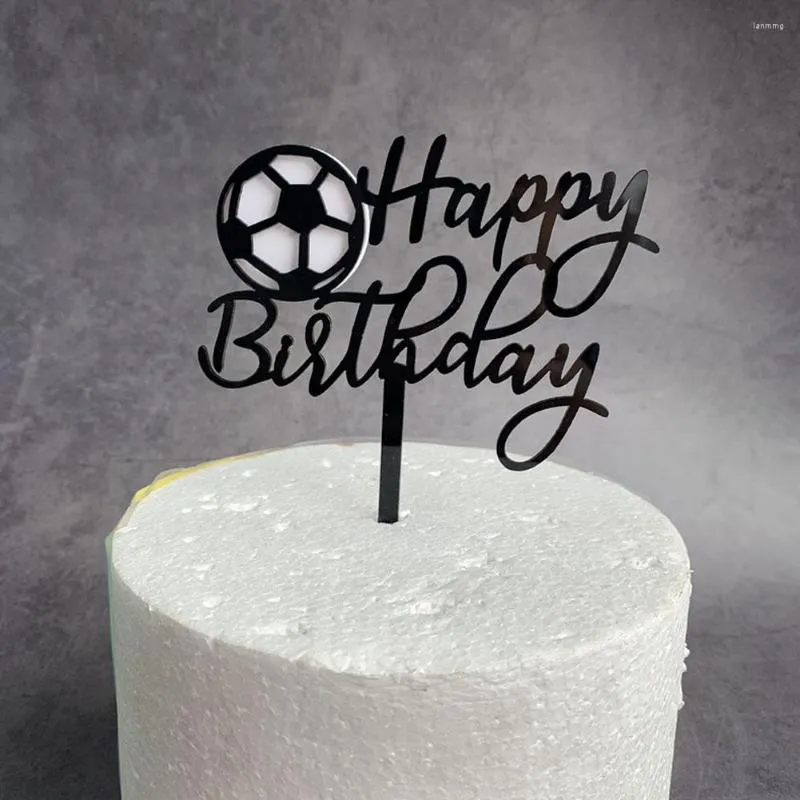 Festive Supplies Football Soccer Champion Theme Party Cupcake Topper Happy Birthday Cake For Kids Boy Decors