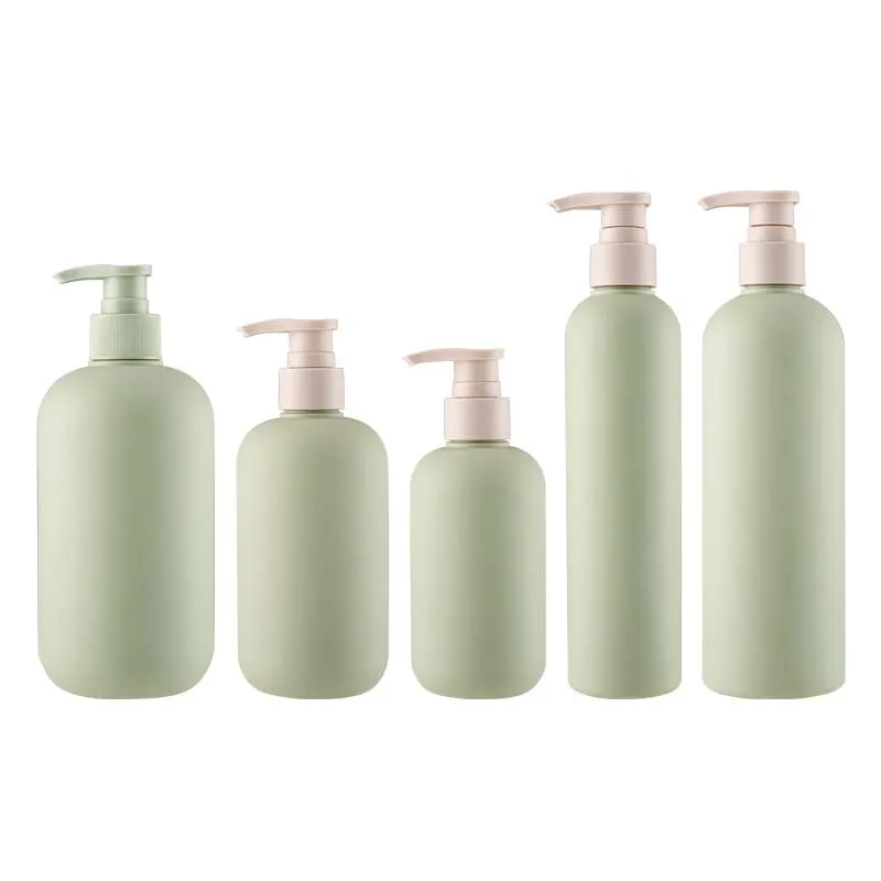 200 ml260ml300ml400ml500ml Green Lotion Flaschen Make -up Badezimmer Flüssigkeit Shampoo Pumpenflaschen Reisespender Behälter für Seifenduschengel