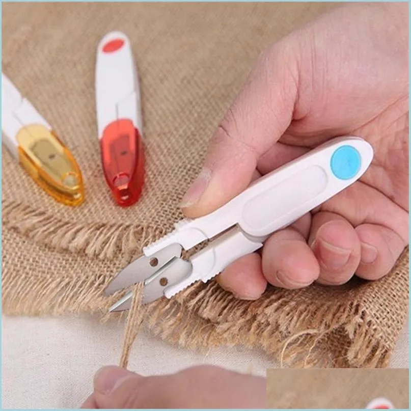 Scissors Tailor Clipper Nipper Scissors Portable Stitch Supplies Fish Line Cutter Trimmer Thrum Yarn Thread Diy Tool Sewing Cross Dro Dhegg