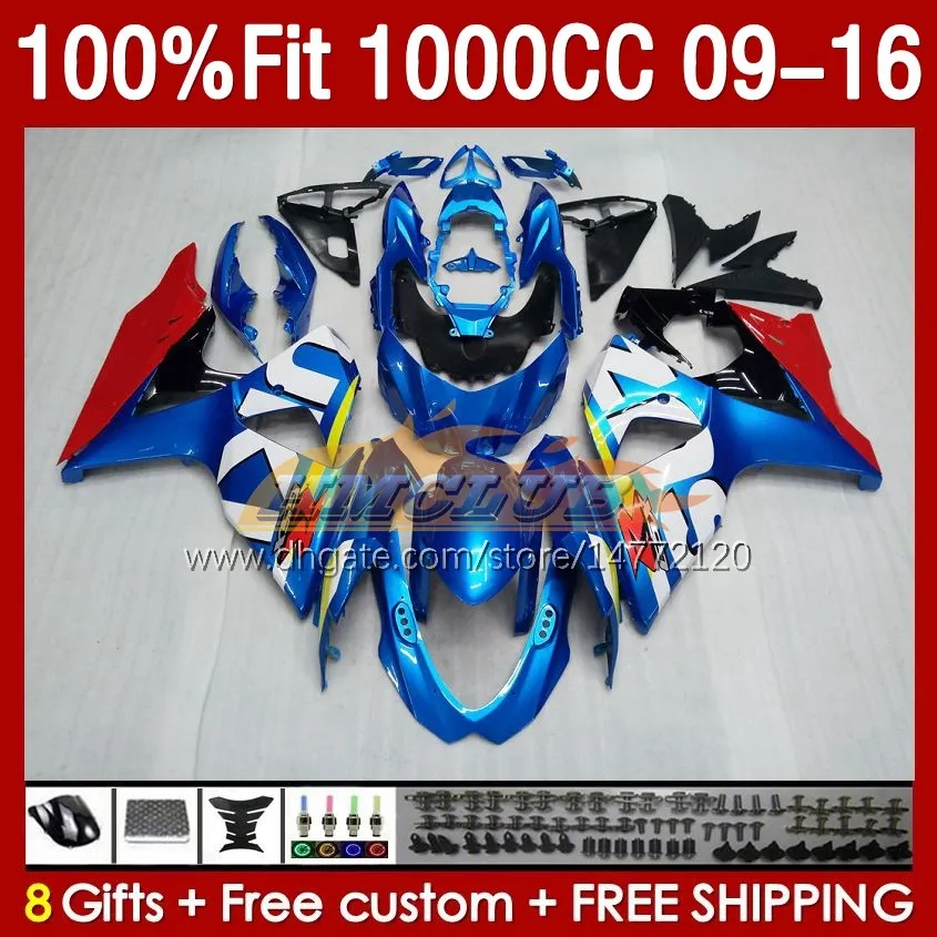 Blue Metal Black Injection Molded Fairings For SUZUKI