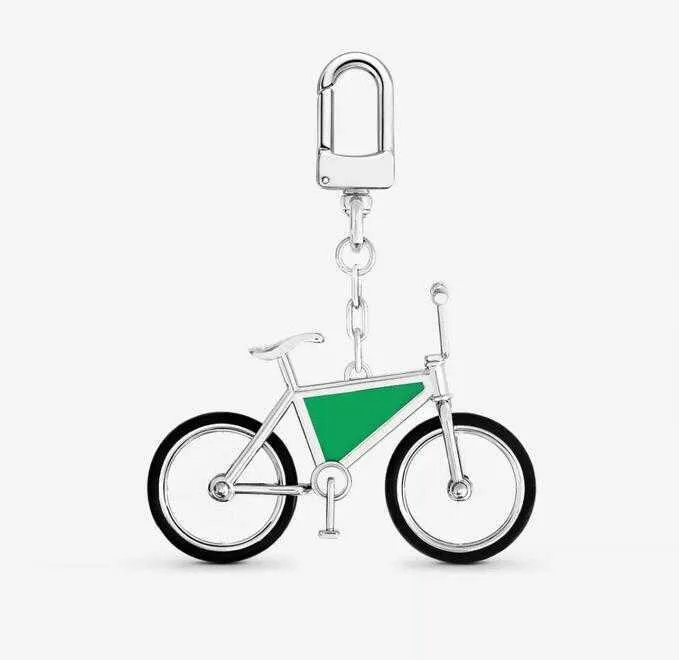 Trend Trend Mint Green Bicycle Key Rings عالية الجودة العلامة التجارية الفاخرة العلامة التجارية للدراجة المعدنية الأكياس القلادة قلادة مفاتيح هدايا الزوجين سلسلة المفاتيح