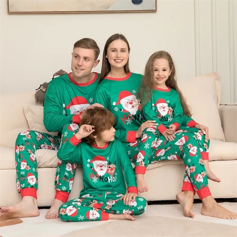 Abiti coordinati per la famiglia Pigiama natalizio per la famiglia Set Completo natalizio per adulti Bambini Pigiama per donna Abbigliamento Madre e figlia Padre Figlio Sleepwear 220914