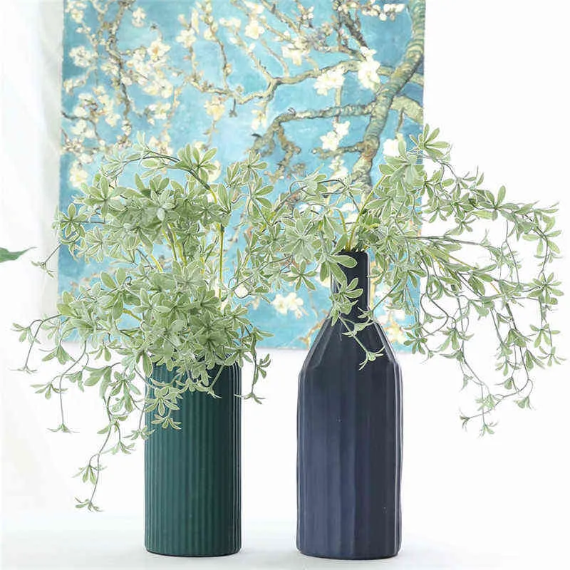 Faux blommor grönare 52 cm nya plastiska konstgjorda massa växter blommor hem rumsdekor av hög kvalitet blommande falska växter kontor veranda grönska j220906