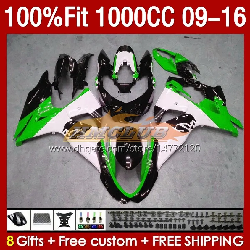 OEM Fairings for Suzuki GSXR1000 K9 GSXR-1000 09 10 11 12 2013 2014 2015 2015 2015 151NO.149 GSXR 1000 CC 1000CC 2009 2010 2011 2012 13 14 15 16 Ingection Fairing Green Stock