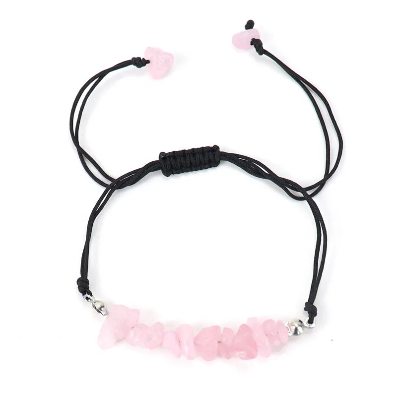 Irregular Natural Crystal Stone Stone Handmade Rape Surxed Charm Bracelets for Women Girl Party Club J￳ias ajust￡veis