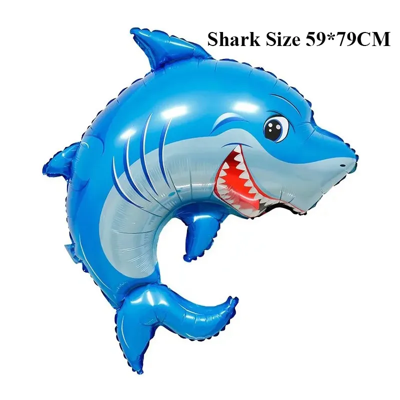 Ocean Theme Inflatable Scene Shark Balloons Sea Animals Seal Crab Shark  Shell Whale Fish Aluminum Foil Shark Balloon For Birthday Party Decoration  From Mandystore2009, $12.68