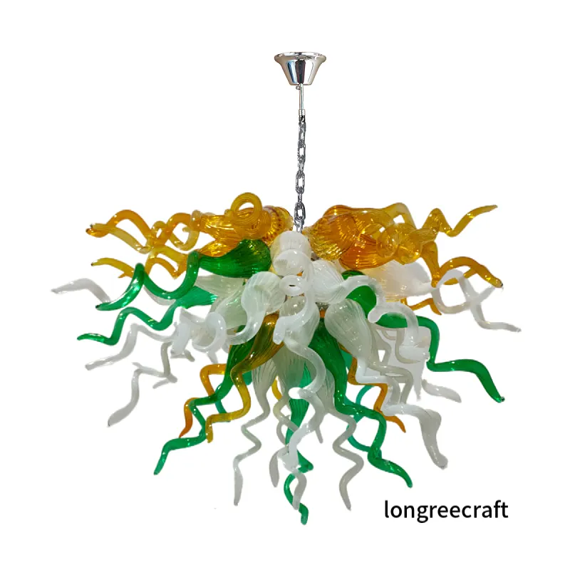 Hedendaagse kristallen hanglampen luxe kunst handgemaakte geblazen glas kroonluchter licht rustieke vintage stijl nieuwigheid verlichting voor hotel woonkamer villa decor lr1484