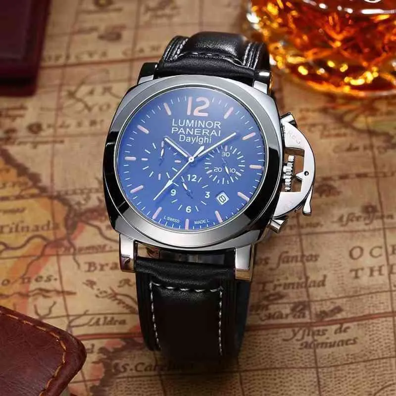Paneraii Classic Mechanical Watches Mens Luxury Wristwatch Panerai Men Fashion Paneria Calender Läderband IKPP Designer
