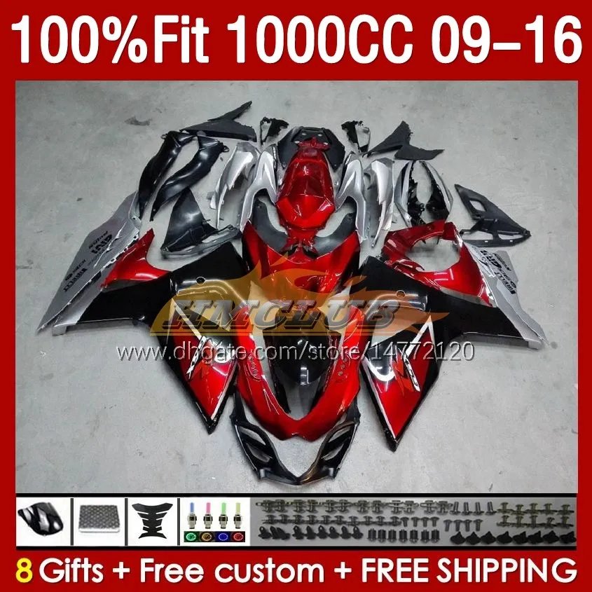 Suzuki GSXR 1000 CC GSXR-1000 K9 151NO.2 GSXR1000 2009 2012 2012 2012 2012 2014 2014 2015 2016 1000CC 09 10 11 12 13 14 15 16 페어링 어두운 빨간색 BLK