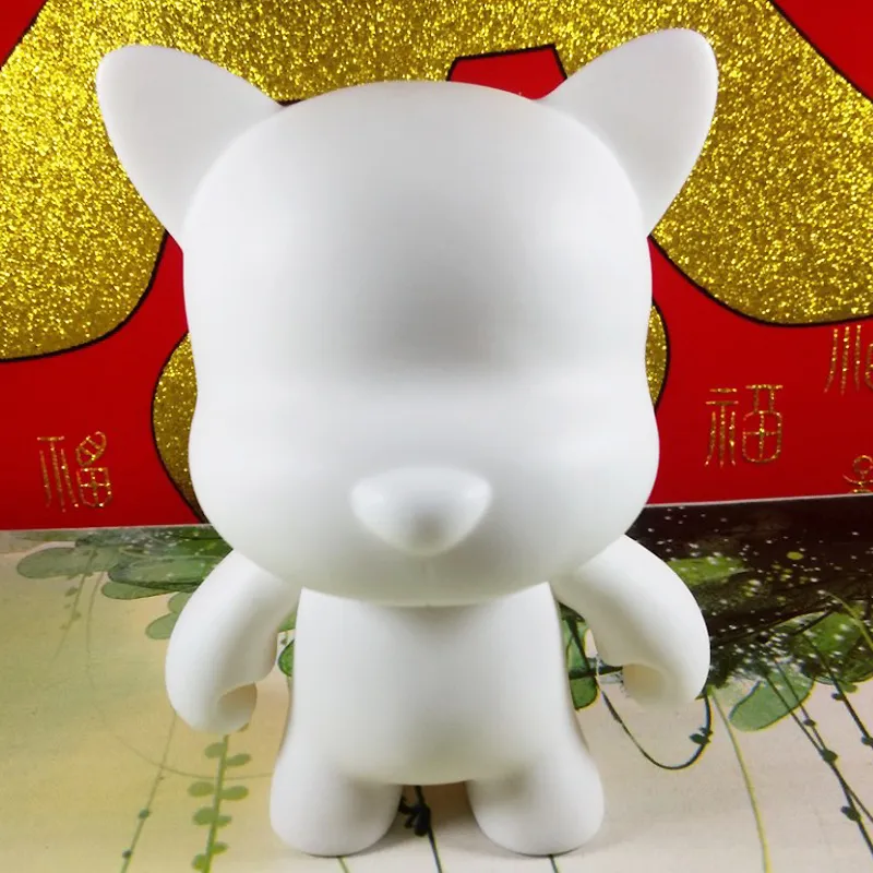 Action Toy Figures Good Munny Series Blank Kidrobot Collectible Vinyle Figurine 1/16 Vierge drôle chien ou chat Utiliser Edu Teaching Watercolor Draeing