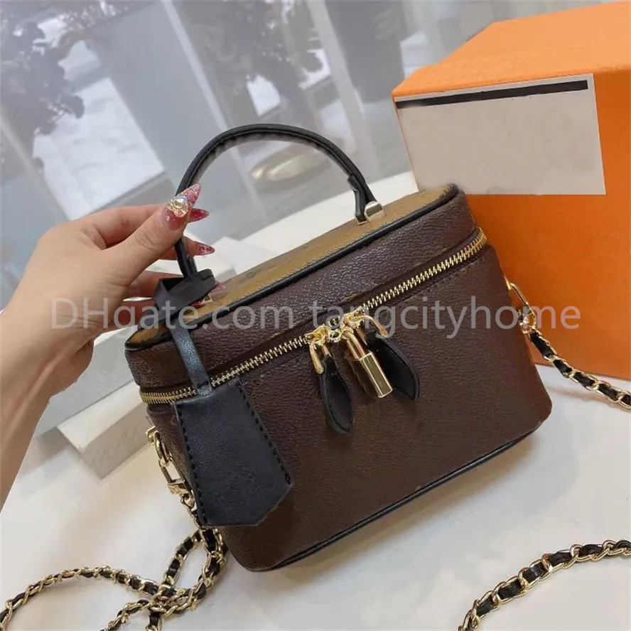 Borse di lusso Borse firmate Borse a tracolla da donna Custodia cosmetica vintage Borsa da pranzo Semplice rossetto in polvere Scatola portatile