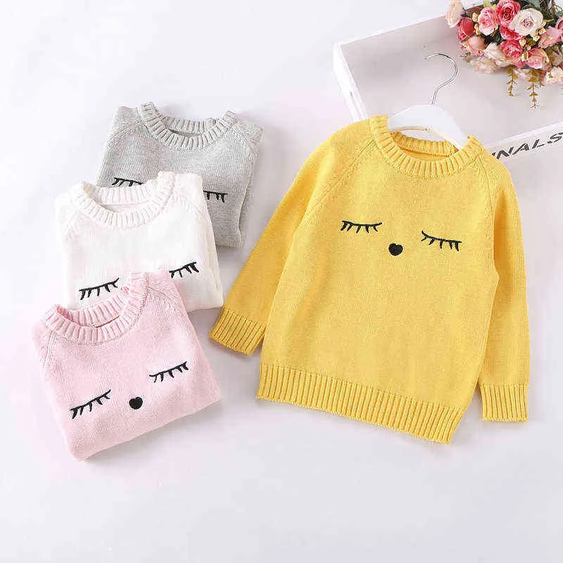 Pullover 2019 Autumn Winter Girls Sweaters Children Clothing Kids Knitted Sweater Baby Girl Clothes Cotton Pullovers 4 Colors 0913