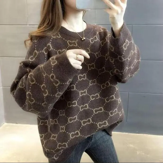 Suéter de diseñador de marca de moda para mujer, cárdigan informal con estampado bordado, prendas de punto con estampado de letras, 2022